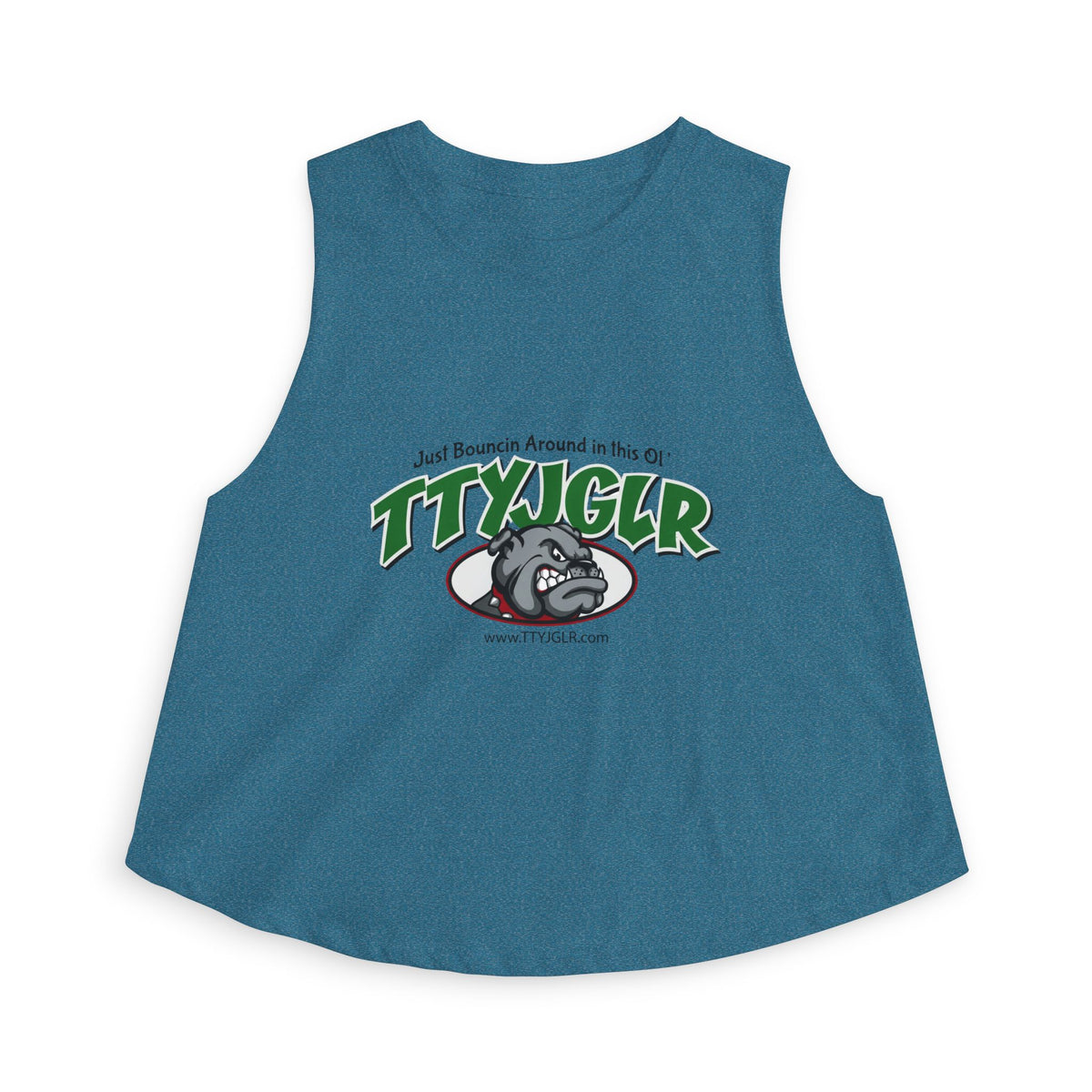 TTYJGLR Green Bulldog Logo - Women's Crop Top