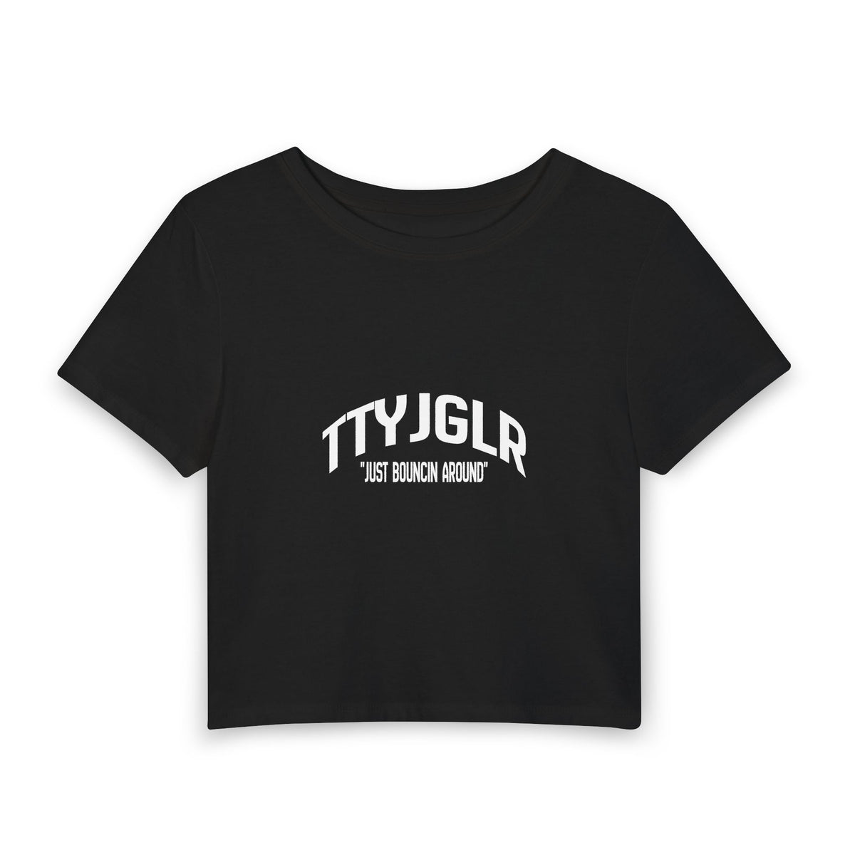 Women's Baby Tee White Lettering - (TTYJGLR)