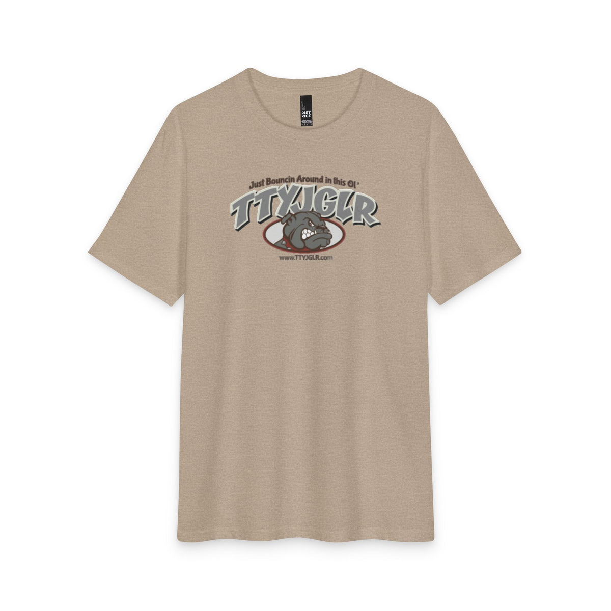 Soft Tri- Blend District T - TTYJGLR, Large Gritty Gray (unisex)