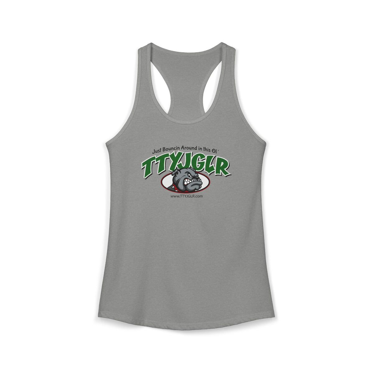 Women's Ideal Racerback Tank, Bulldog - Green (runs a little small)