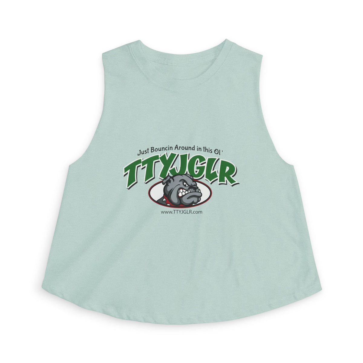 TTYJGLR Green Bulldog Logo - Women's Crop Top