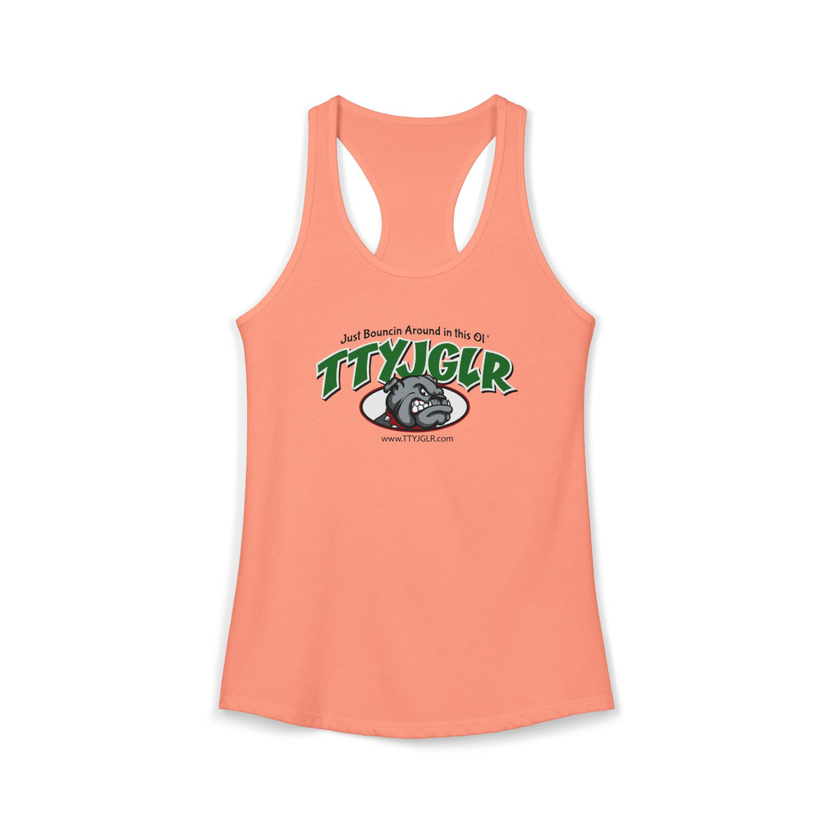 Women's Ideal Racerback Tank, Bulldog - Green (runs a little small)