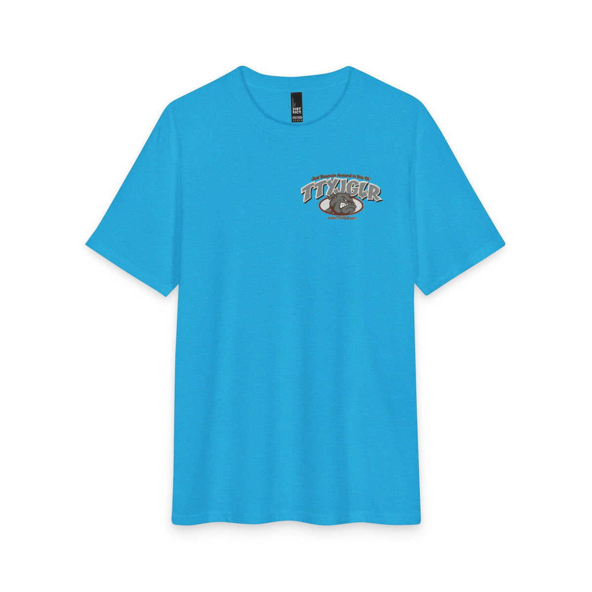 Soft Tri-Blend District T - Gritty Gray TTYJGLR Bulldog Logo