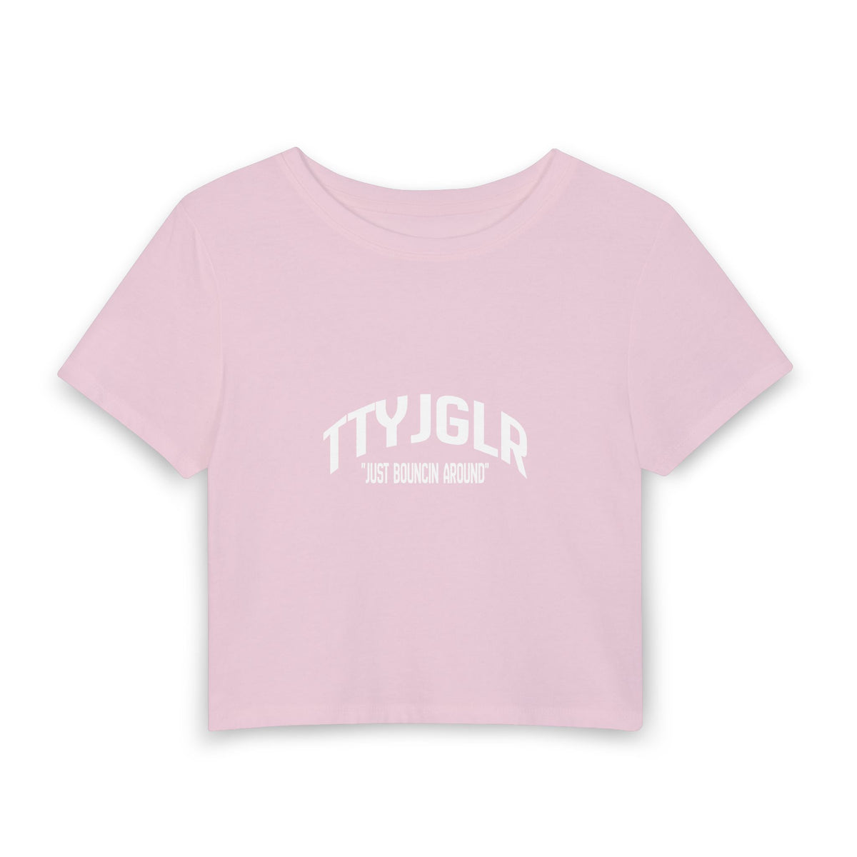 Women's Baby Tee White Lettering - (TTYJGLR)