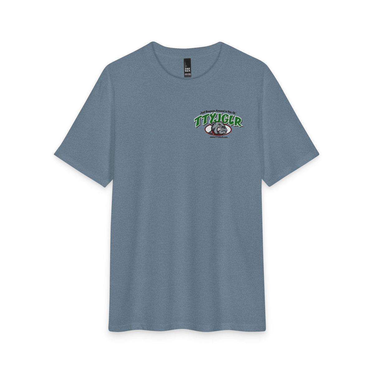 Soft Tri-Blend District T - Mean Green TTYJGLR Bulldog Logo